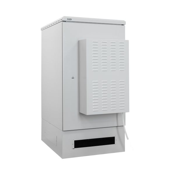 Шкаф напольный климатический NTSS RT 42U (ШхВхГ) 700x2175x800 мм, 4 профиля 19, с кондиционером 1.5 кВт, IP55, серый RAL 7035