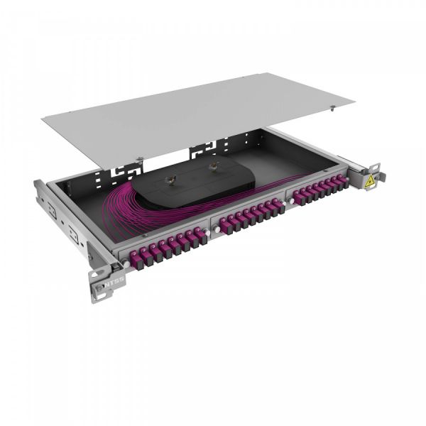 Кросс 19" NTSS PREMIUM выдвижной, предсобранный 1U, 16 портов SC/UPC, 50/125 мкм OM4