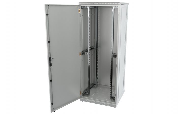 Шкаф телекоммуникационный напольный 19",42U(800x800), ШТ-НП-42U-800-800-М, передняя дверь металл ССД
