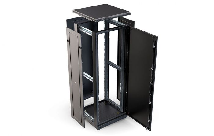 Шкаф телекоммуникационный напольный 19", 33U(600x800), ШТ-НП-М-33U-600-800-М-Ч, передняя дверь металл, черный ССД