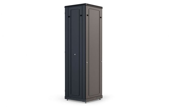 Шкаф телекоммуникационный напольный 19", 42U(600x1000), ШТ-НП-М-42U-600-1000-П-Ч, передняя дверь перфорация, черный ССД