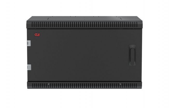Шкаф телекоммуникационный настенный разборный черный 19”,6U(600x650), ШТ-НСр-6U-600-650-М-Ч дверь металл ССД
