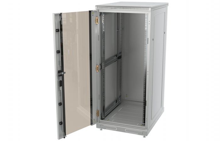 Шкаф телекоммуникационный напольный 19",33U(600x800), ШТ-НП-33U-600-800-С, передняя дверь стекло ССД