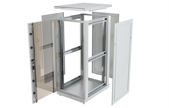 Шкаф телекоммуникационный напольный 19",33U(600x600), ШТ-НП-33U-600-600-С, передняя дверь стекло ССД