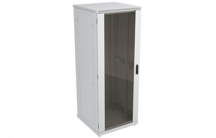 Шкаф телекоммуникационный напольный 19",42U(800x800), ШТ-НП-42U-800-800-С, передняя дверь стекло ССД