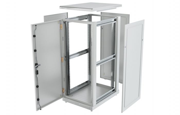 Шкаф телекоммуникационный напольный 19",33U(600x1000), ШТ-НП-33U-600-1000-М, передняя дверь металл ССД
