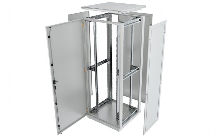 Шкаф телекоммуникационный напольный 19",42U(800x800), ШТ-НП-42U-800-800-М, передняя дверь металл ССД