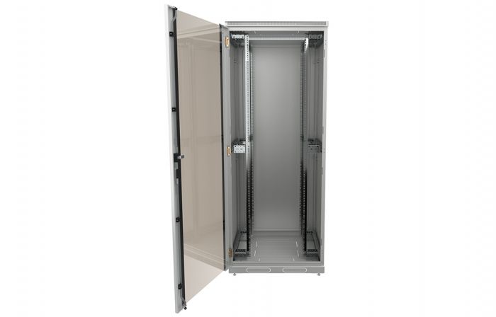 Шкаф телекоммуникационный напольный 19",42U(800x800), ШТ-НП-42U-800-800-С, передняя дверь стекло ССД