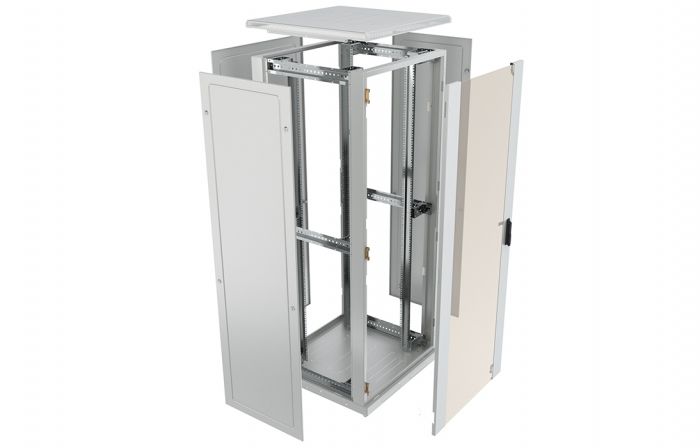 Шкаф телекоммуникационный напольный 19",47U(600x1000), ШТ-НП-47U-600-1000-ПП, передняя и задняя дверь перфорированная ССД
