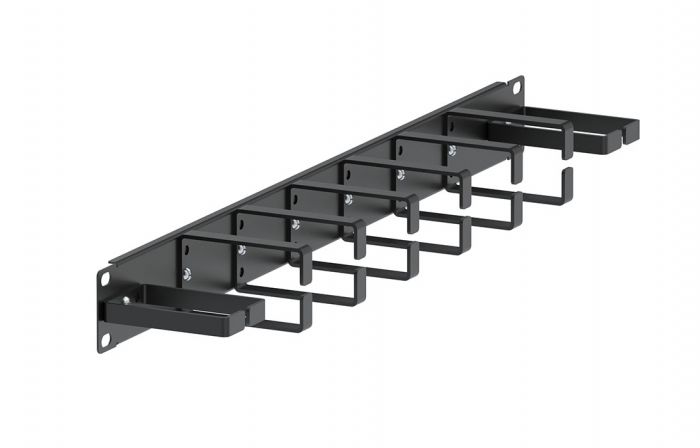 Органайзер кабельный горизонтальный 8 колец 19"  ОКГ-8-19"-1U