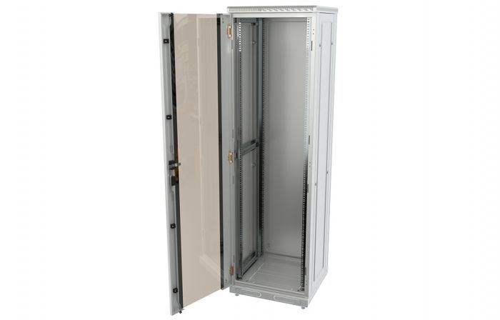 Шкаф телекоммуникационный напольный 19",42U(600x800), ШТ-НП-42U-600-800-С, передняя дверь стекло ССД