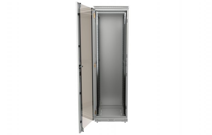 Шкаф телекоммуникационный напольный 19",42U(600x1000), ШТ-НП-42U-600-1000-С, передняя дверь стекло ССД