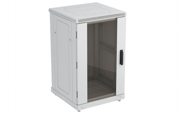 Шкаф телекоммуникационный напольный 19",24U(600x1000), ШТ-НП-24U-600-1000-С, передняя дверь стекло ССД