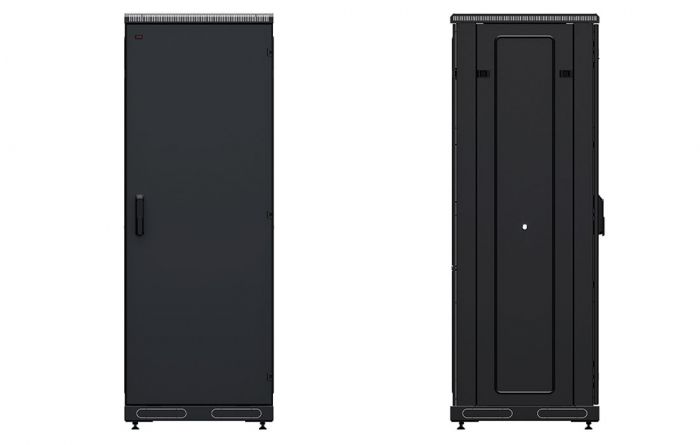 Шкаф телекоммуникационный напольный 19", 33U(600x800), ШТ-НП-М-33U-600-800-М-Ч, передняя дверь металл, черный ССД