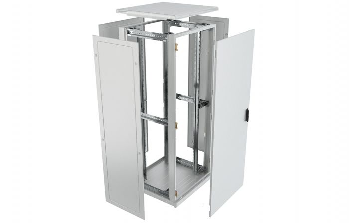 Шкаф телекоммуникационный напольный 19",42U(800x800), ШТ-НП-42U-800-800-М, передняя дверь металл ССД