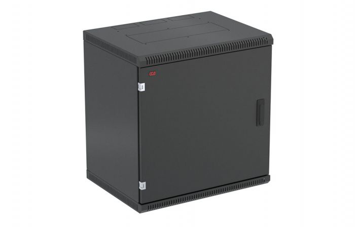 Шкаф телекоммуникационный настенный разборный черный 19”,15U(600x650), ШТ-НСр-15U-600-650-М-Ч дверь металл ССД