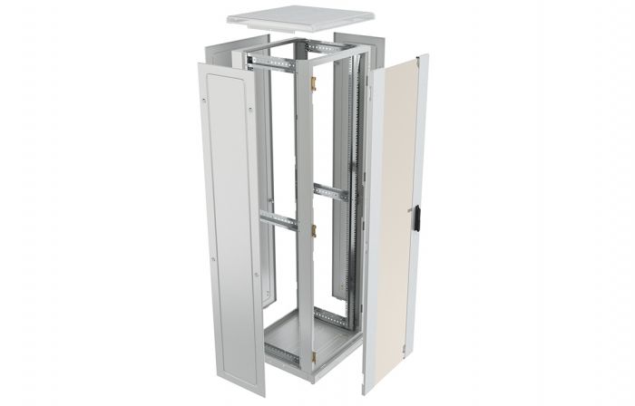 Шкаф телекоммуникационный напольный 19",47U(600x1000), ШТ-НП-47U-600-1000-С, передняя дверь стекло ССД