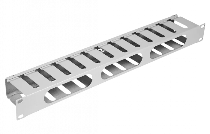 Органайзер кабельный горизонтальный с крышкой ОКГК-19"-1U ССД