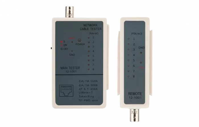 12-1001 Тестер кабеля RJ-45 + BNC 5248 REXANT