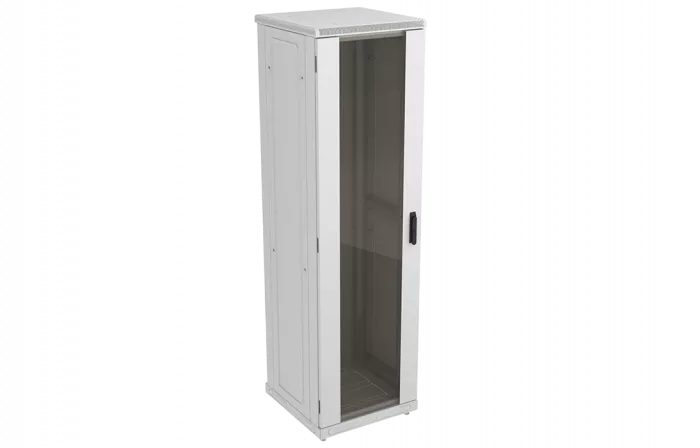 Шкаф телекоммуникационный напольный 19",42U(600x1000), ШТ-НП-42U-600-1000-С, передняя дверь стекло ССД