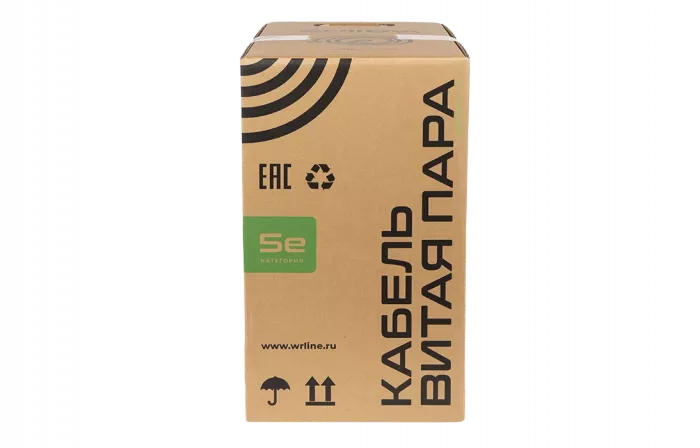 WRline WR-UTP-4P-C5E-L-LSZH-GY Кабель витая пара, неэкранированный U/UTP, категория 5e, 4 пары (0.48 мм), одножильный, внутренний, LSZH, нг(A)-HF, серый, 305 м