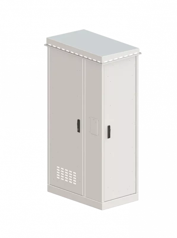 Шкаф климатический телекоммуникационный напольный двухсекционный 19, 15U (600x1000) ШКТ-НП-2-15U-600-1000