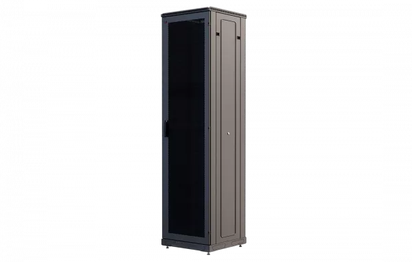 Шкаф телекоммуникационный напольный 19", 47U (600x1000), ШТ-НП-М-47U-600-1000-П-Ч, передняя дверь перфорация, черный ССД