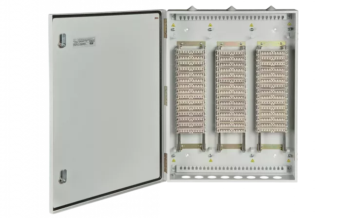 Шкаф распределительный телефонный настенный ШРН-В/450-Р-ПВТ-10(с плинтами) ССД