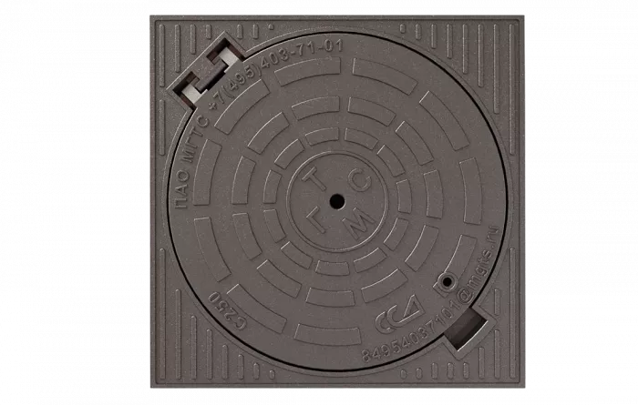 Люк квадратный МГТС ВЧШГ тип Т "С-250" (ГТС) 2.7.8-60 (ОУЭ-КВ-В125-С250)