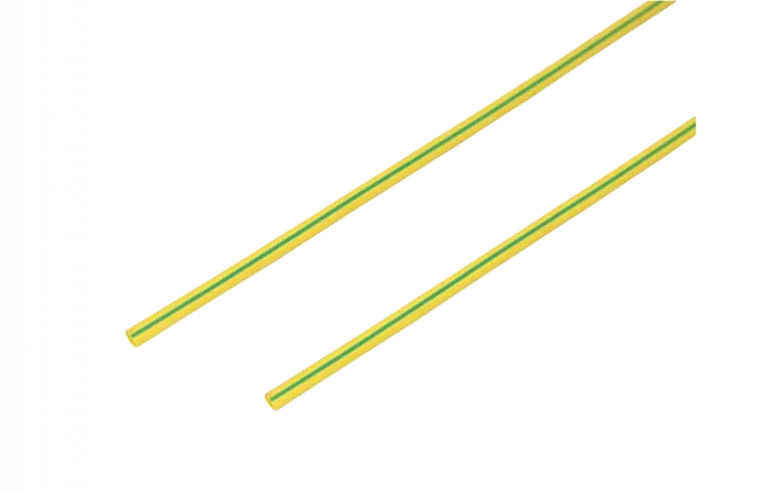 20-1507 Термоусадочная трубка REXANT 1,5/0,75 мм, желто-зеленая, упаковка 50 шт. по 1 м