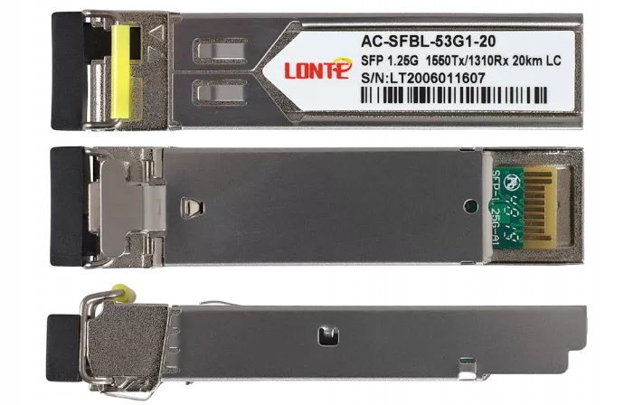SFP WDM 1.25G Tx1550/Rx1310 20km SC DDM