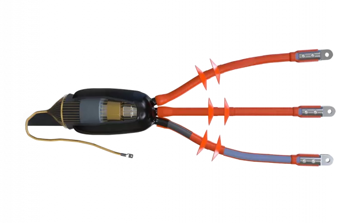 Муфта концевая 3 ПКНТпб-10  (70-120) ССД с наконечниками