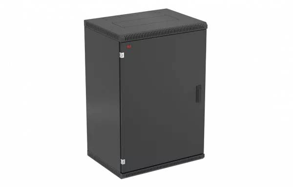 Шкаф телекоммуникационный настенный разборный черный 19”,18U(600x350), ШТ-НСр-18U-600-350-М-Ч дверь металл ССД
