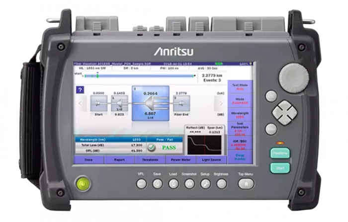 Рефлектометр Anritsu MT9085B-055 SM, 41/41/35 dB, 1310/1550/1650 nm, SLS, FC адаптер