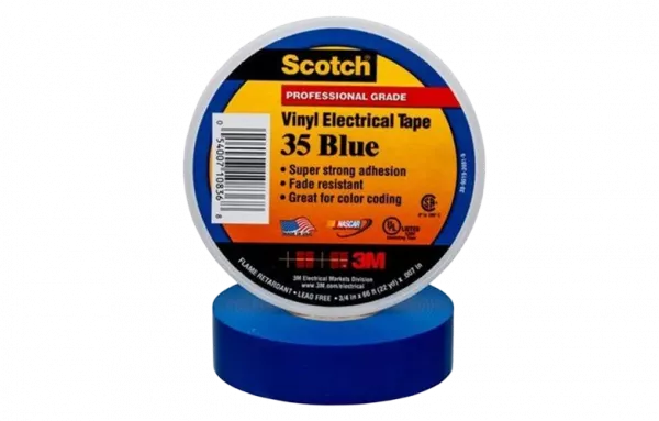 7000031670 Scotch 35, синяя, изоляционная лента высшего класса, 19мм х 20м х 0,18мм