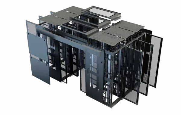 Двери для систем коридора раздвижные 45U (900x1200), для шкафов серверных ЦОД, ШТ-НП-СЦД-45U, СЦД-Д-45U-900-1200 комплект, RAL9005