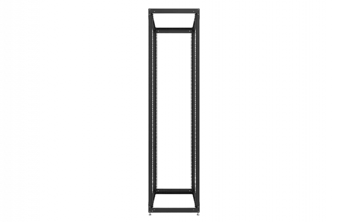 Стойка телекоммуникационная двухрамная открытая СТ-47U-600-2М-Э-Ч черная 9005