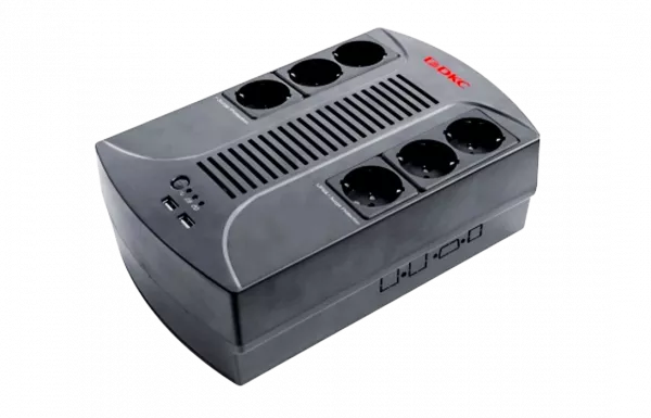 INFOPDU600 Линейно-интерактивный ИБП, Info, 600VA/360W, 6xSchuko,  USB для зарядки (2), USB + RJ11, 1x7Aч