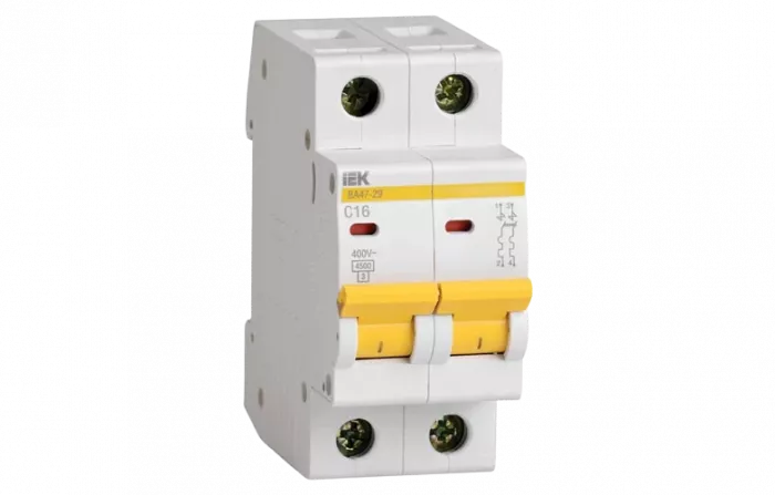 MVA20-2-016-C Авт. выкл.ВА47-29 2Р 16А 4,5кА х-ка С ИЭК