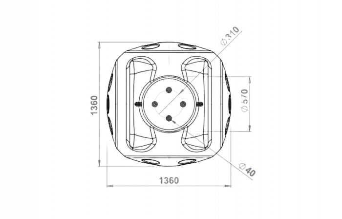 Колодец пластиковый кабельный ККТ-2-ССД  с металлокаркасом