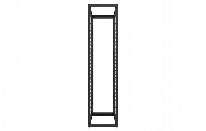 Стойка телекоммуникационная двухрамная открытая СТ-49U-600-2М-Э-Ч черная 9005