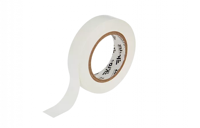 KR-09-2601 Изолента ПВХ KRANZ 15 мм х 20 м, белая, упаковка 10 роликов
