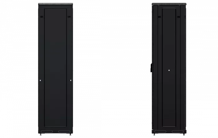 Шкаф телекоммуникационный напольный 19", 47U (600x800), ШТ-НП-М-47U-600-800-П-Ч, передняя дверь перфорация, черный ССД
