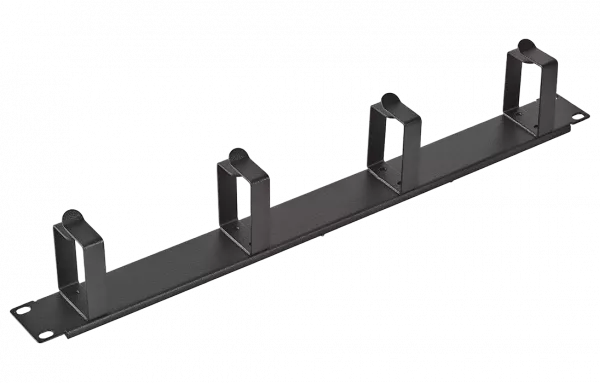 Органайзер кабельный горизонтальный 4 кольца ОКГ-19"-1U-Ч черный ССД
