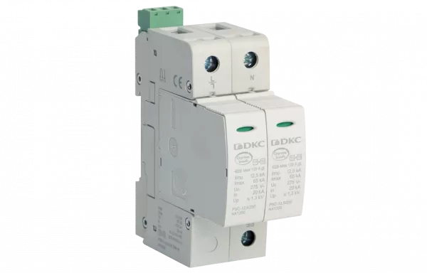 NX1222 УЗИП, класс I+II, 2-полюсный, L-N-PE, 12