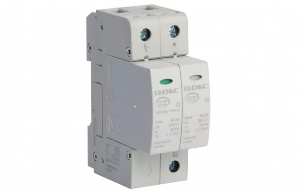 NX2021 УЗИП, класс II, 2-полюсный, L-N-PE, 40кА