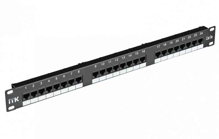 PP24-1UC5EU-D05 ITK 1U патч-панель кат.5Е UTP, 24 порта (Dual)