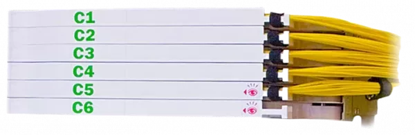 Блок кроссовый 6 модулей КБ6-П6-144SC-144SC/APC-144SC/APC ССД ВОКС-ФП-СТ