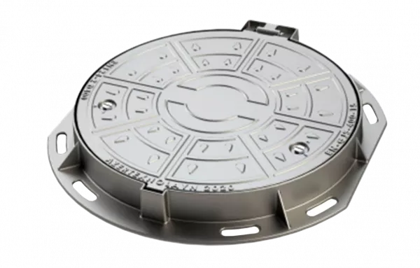 Люк чугунный с замком и шарниром ВЧШГ тип ТМ "Д400" ТС 2.7-60 (ОУЭ-600)