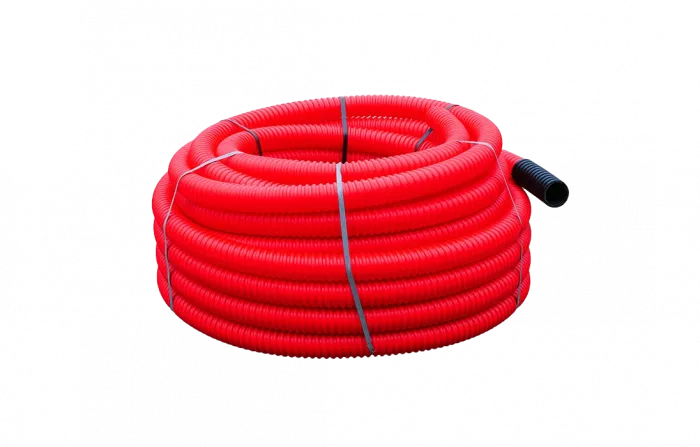 Труба ПНД гибкая для кабельной канализации д.75, 500Н, SN14, с протяжкой, 100м